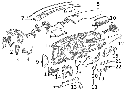 Instrument Panel for 2019 GMC Yukon XL #0