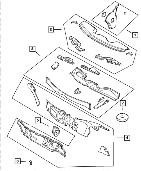 Cowl and Dash Panel for 2001 Dodge Intrepid #1