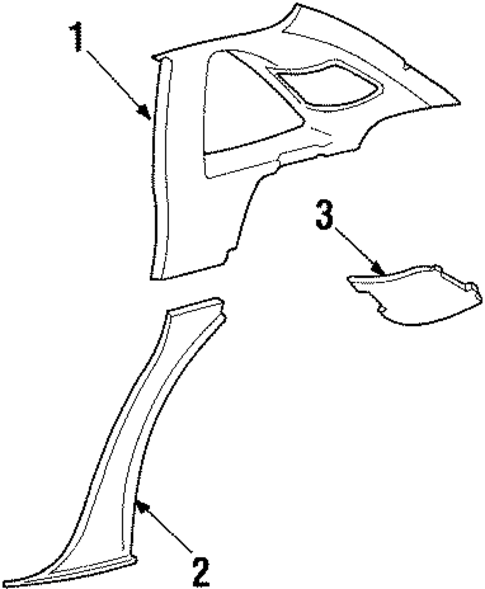 Interior Trim - Quarter Panels for 2002 Mercury Grand Marquis #0