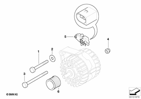 Alternator, Individual Parts for 2005 BMW 545i #0