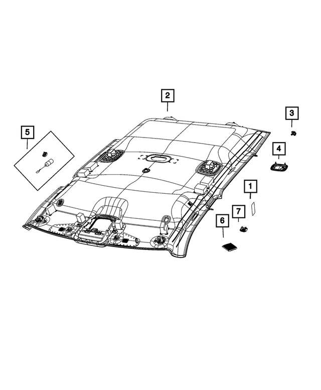 « 7FK70HL1AA –  : Garnissage Du Pavillon pour Mopar Image »