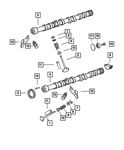 Camshafts and Valves for 2004 Dodge Neon #0