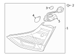 1864305009L - Electrical: Stop Lamp Bulb for Hyundai Image
