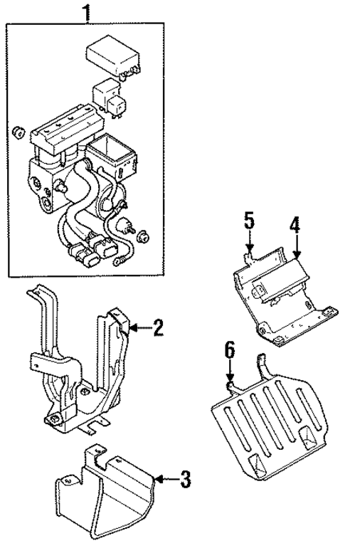 ABS Components for 1995 Chrysler Sebring #0