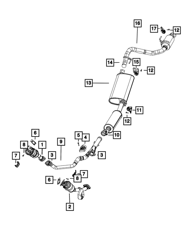 68457049AA - : Exhaust Front Pipe for Mopar Image
