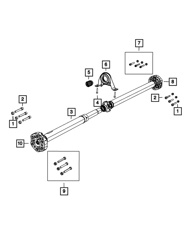 4593866AC - All Wheel Drive; Differential and Drive Line: Drive Shaft for Mopar Image