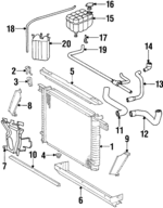 1295040146 - Cooling System: Radiator Upper Bracket for Mercedes-Benz Image