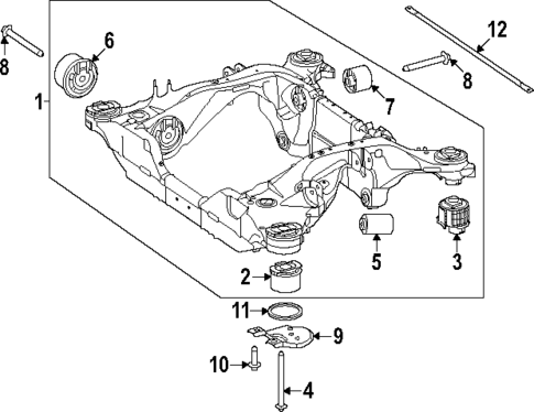 Suspension Mounting for 2023 Mercedes-Benz EQS 450 SUV #0