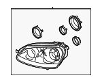 1K6941040B - Electrical: Headlamp Assembly for Volkswagen Image