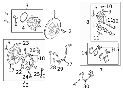 Hubs & Related Components for 2017 Genesis G90 #0