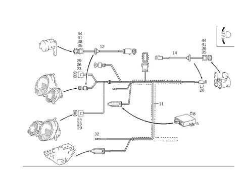 Light Range Adjuster Electric for 2003 Mercedes-Benz CLK430 #0