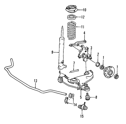 Front Suspension for 1988 Mercedes-Benz 300 CE #1