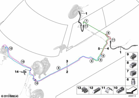 Brake Pipe Rear for 2020 Mini Cooper S #0