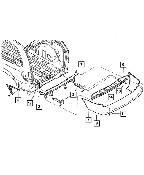 Rear Bumper and Fascia for 2004 Chrysler Town & Country #0