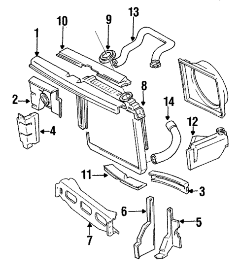 Radiator & Components for 1986 Jeep Cherokee #1