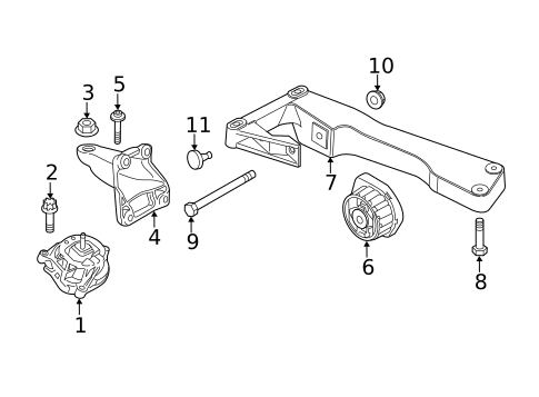 Engine & Trans Mounting for 2017 BMW 330i GT xDrive #0