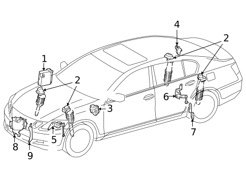Ride Control Components for 2008 Lexus GS450h #0