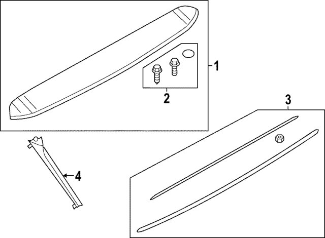 4M8898941 - Body: Spoiler Mount Kit for Audi Image