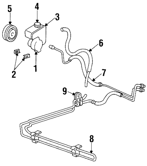 Pump & Hoses for 1999 Oldsmobile Silhouette #0