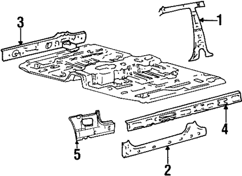 Center Pillar & Rocker for 1998 Hyundai Accent #0
