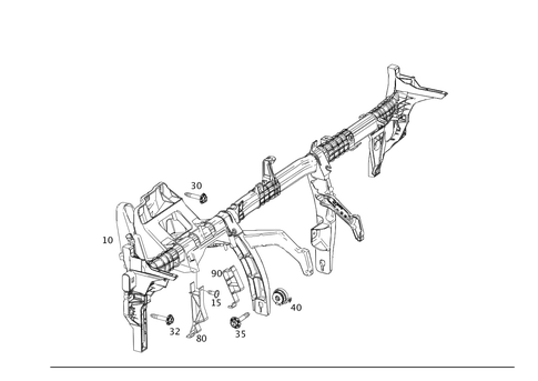 Crossmember Below Instrument Panel for 2016 Mercedes-Benz SL63 AMG #0