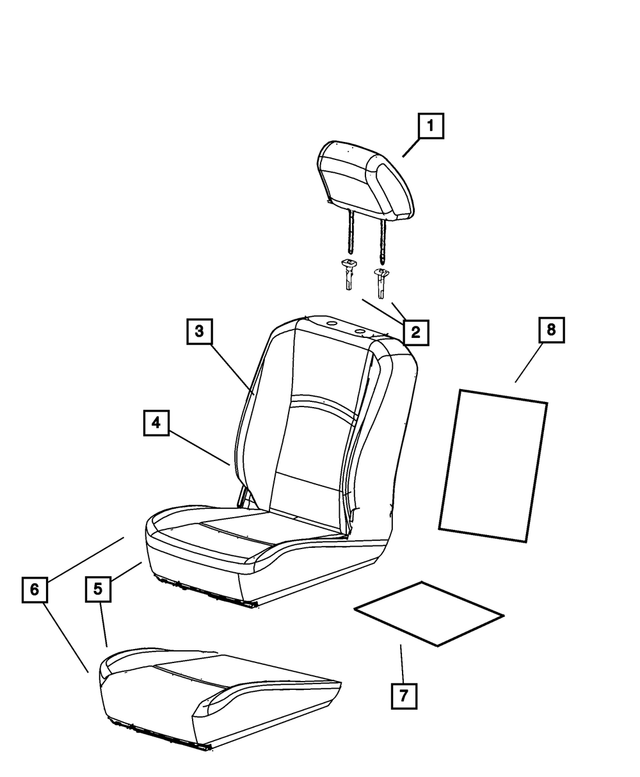 1RT35DK2AA - Interior Trim: Front Headrest for Mopar Image image