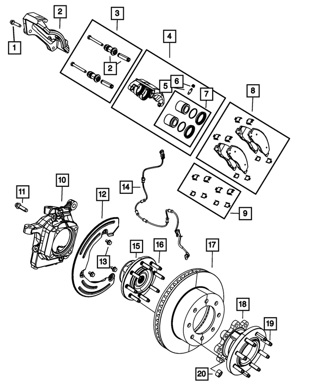 R8049150AC - Brakes: Disc Brake Caliper Assembly, Right, Remanufactured for Mopar Image image