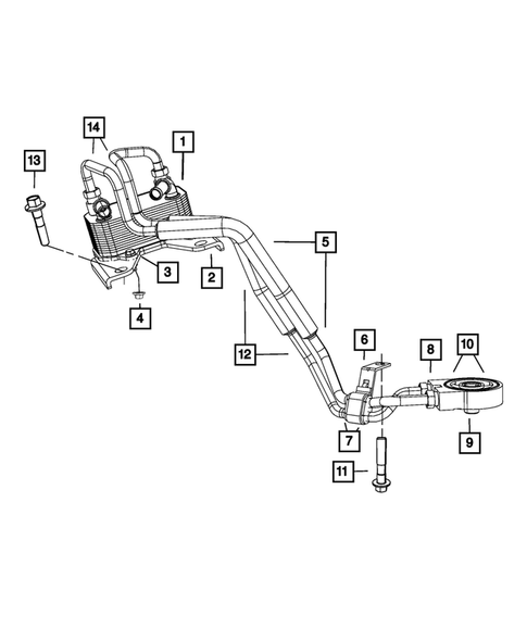 Engine Oil Cooler for 2009 Chrysler Sebring #0