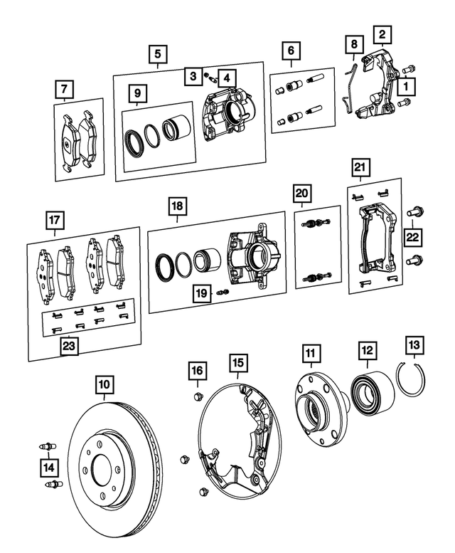 68174160AB - Brakes: Disc Brake Caliper Adapter, Left for Mopar Image image