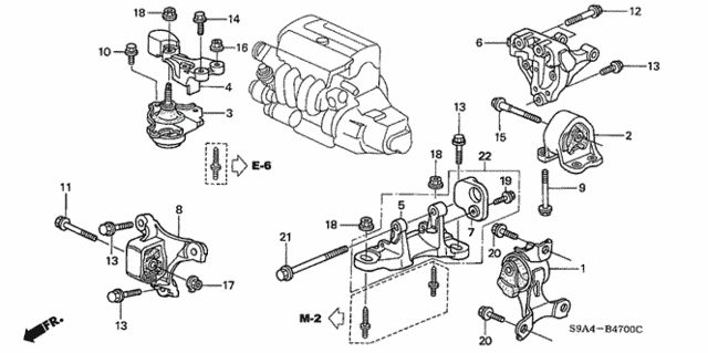 Engine Mounts (MT) for 2003 Honda CR-V #0