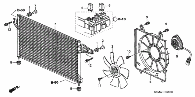 A/C Condenser for 2006 Acura RSX #0