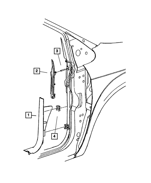 RS20WL5AE - Interior Trim: Cowl Trim Molding, Right for Mopar Image