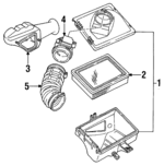 FOPZ9600A - Engine: Air Cleaner for Ford: Taurus Image