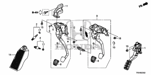 Pedal (2.4L) for 2012 Honda Civic #0