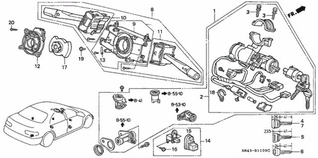 Combination Switch for 1993 Honda Civic #0