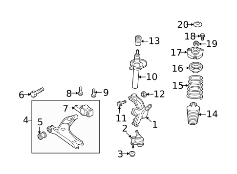 Suspension, Springs & Related Components for 2009 Audi TT Quattro #1