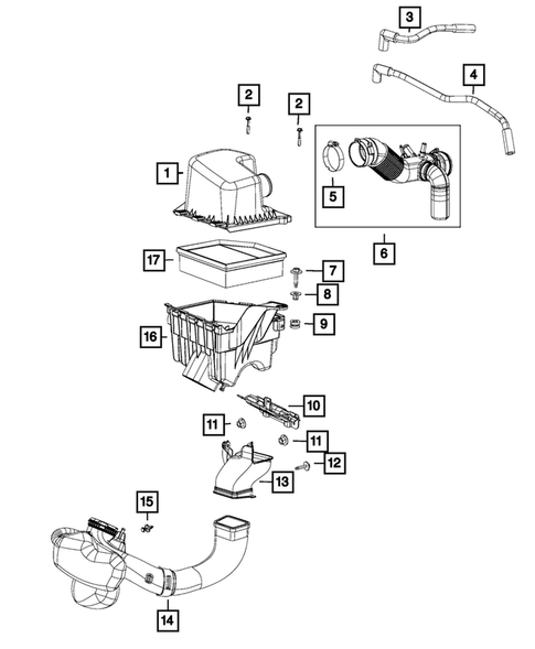 Air Cleaner for 2015 Dodge Dart #2