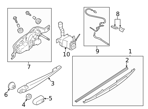 Wiper & Washer Components for 2011 Subaru Impreza #1