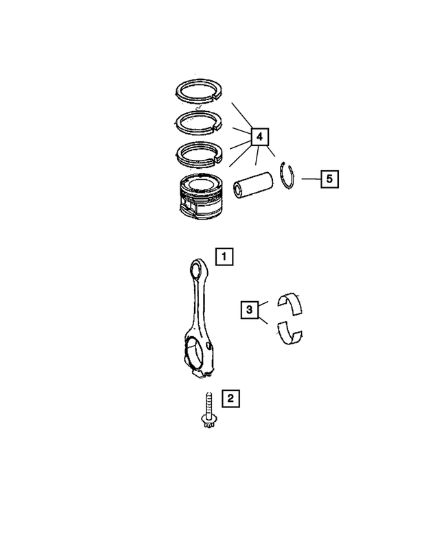 68005595AA - Engine 3.5L Six Cylinder: Piston for Mopar Image