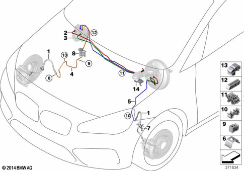 Brake Pipe, Front for 2019 Mini Cooper SE #0