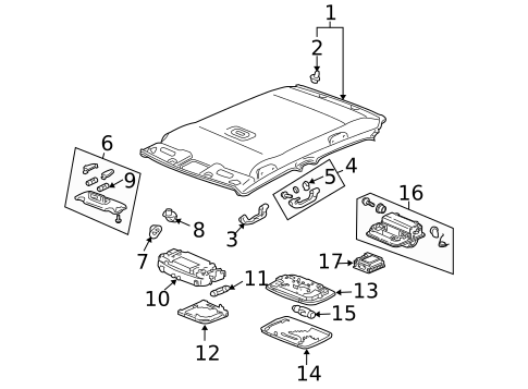 Interior Trim - Roof for 2005 Honda Accord #3