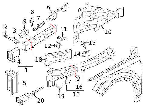 Structural Components & Rails for 2022 Audi SQ7 #0