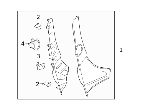 Interior Trim - Quarter Panels for 2010 Saturn Sky #0