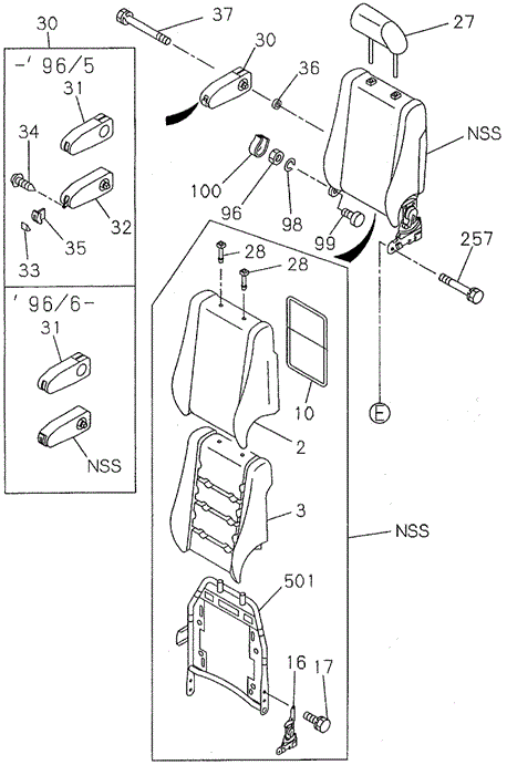 Front Seat (1) (Base) for 1997 Acura SLX #0