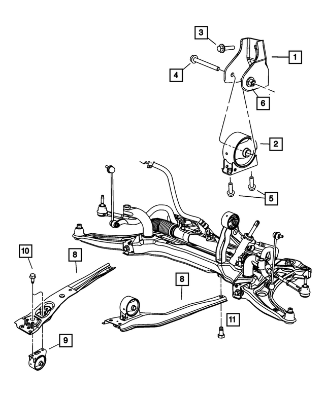 5105494AB - Engine Mounting: Insulator for Mopar Image