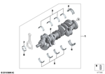 11217504388 - Engine: Crankshaft without Bearing Shells for BMW: 545i, 645Ci, 745i, 745Li, X5 4.4i Image image