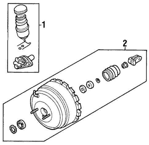 Master Cylinder - Components On Dash Panel for 2002 Honda Passport #0