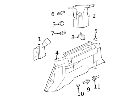 Interior Trim - Quarter Panels for 2005 Ford Expedition #0