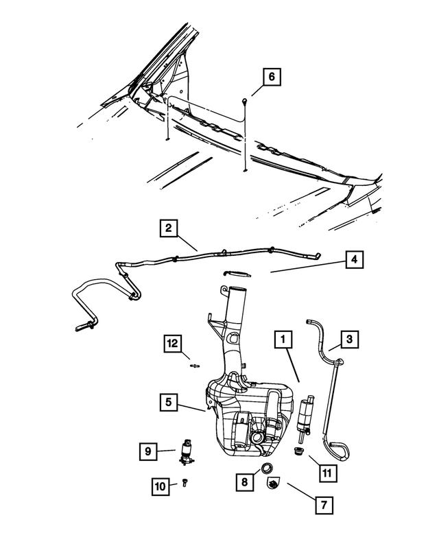 68028585AA - Electrical: Washer, Head Lamp Pump Grommet for Mopar Image image