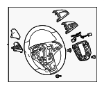 94780609 - : Black Steering Wheel for Chevrolet: Sonic Image